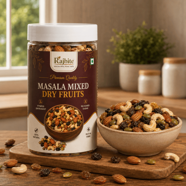 Rajbite Premium Masala Mixed Dry Fruits – Crunchy & Flavourful Healthy Snack – 350g