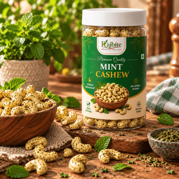Rajbite Premium Mint Cashew 300g – Roasted Pudina Kaju with Refreshing Mint