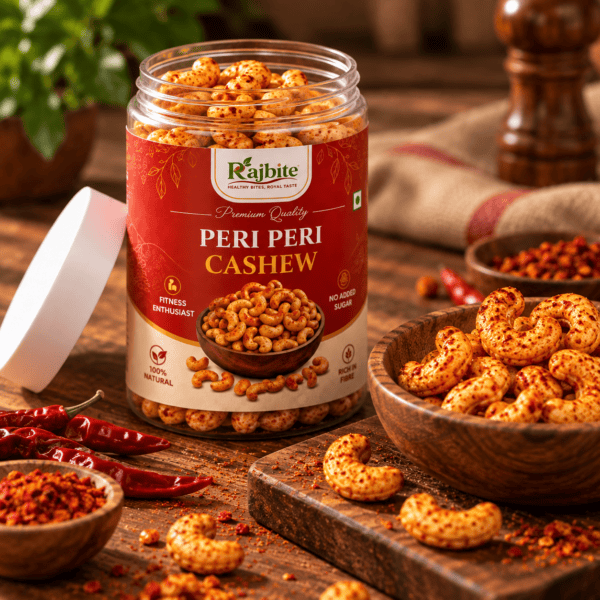 Rajbite Premium Peri Peri Cashew 300g – Spicy Roasted Kaju with Peri Peri