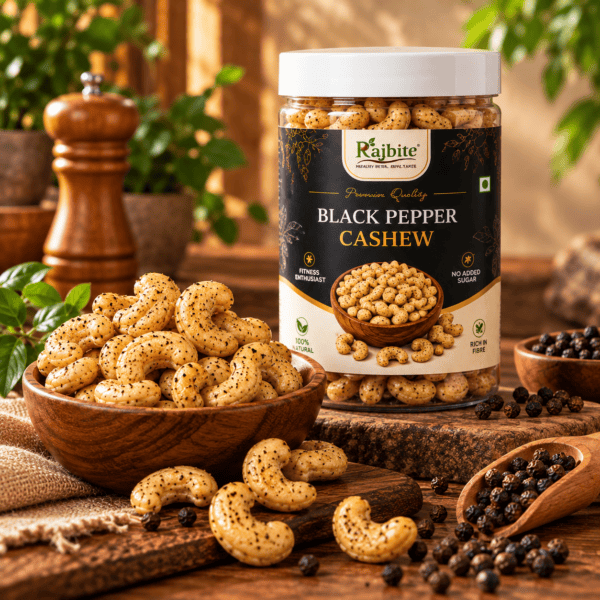 Rajbite Premium Black Pepper Cashew 300g – Roasted Kali Mirch Kaju